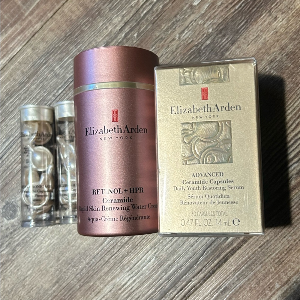 Elizabeth Arden Bundle, Retinol HPR Ceramide + Water Cream + Hyaluronic Serum